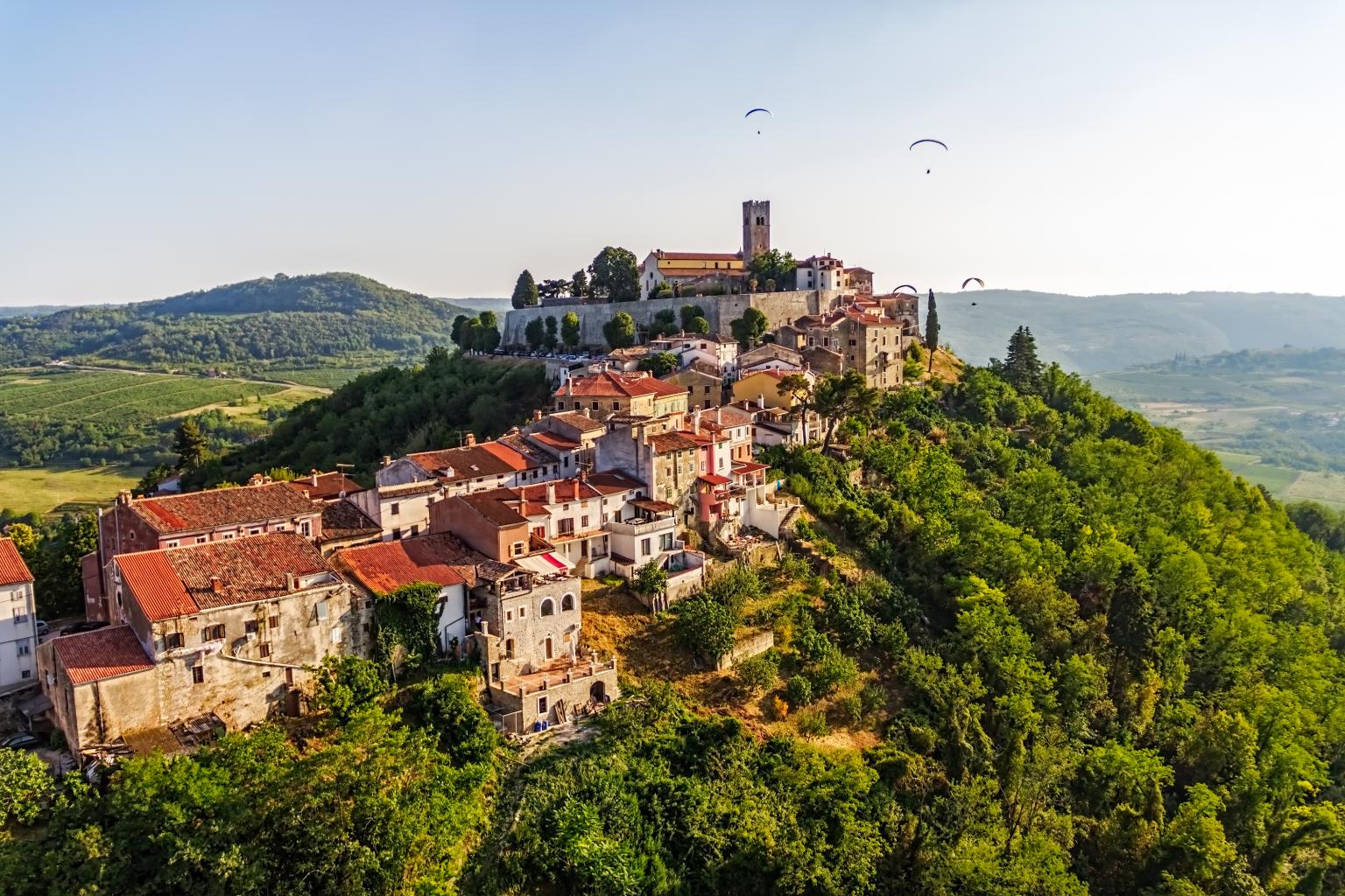 Motovun is a small village in central Istria (Istra), Croatia. City containing elements of Romanesque, Gothic and Renaissance styles.